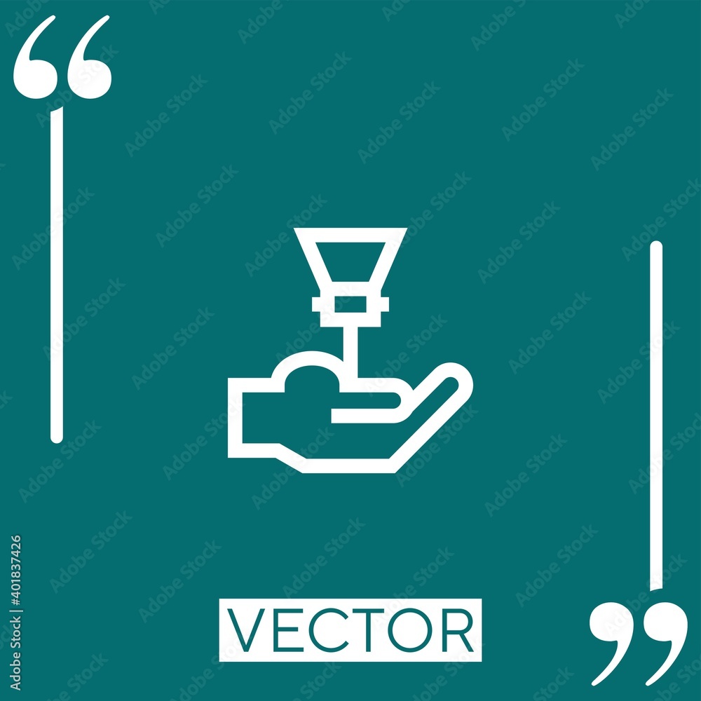 Poster sunscreen vector icon linear icon. editable stroked line