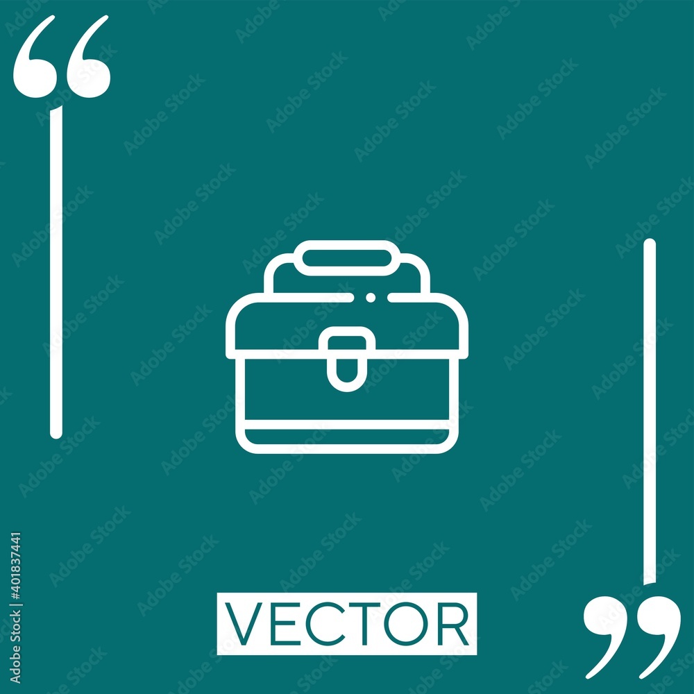 Poster toolbox vector icon linear icon. editable stroked line