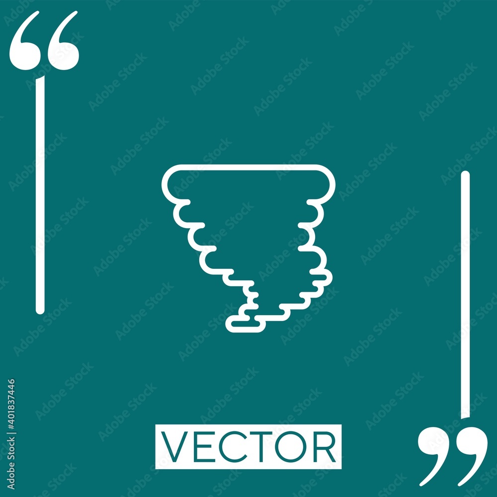 Poster tornado vector icon linear icon. editable stroked line
