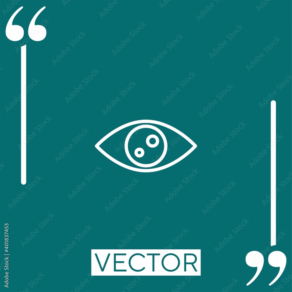 Poster vision vector icon linear icon. editable stroked line