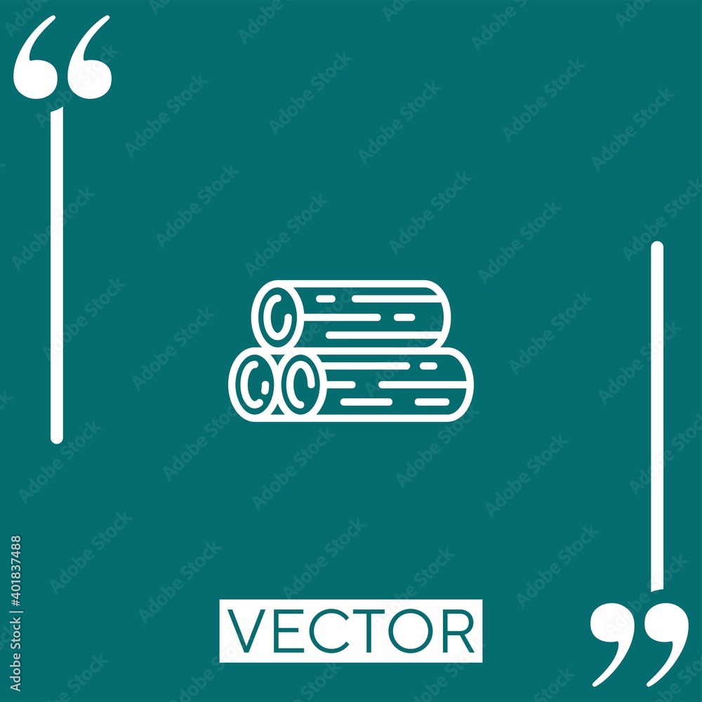 Poster woods vector icon linear icon. editable stroked line
