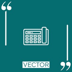 telephone vector icon Linear icon. Editable stroked line