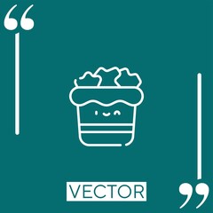 trash can vector icon Linear icon. Editable stroked line