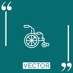 wheelchair vector icon Linear icon. Editable stroked line