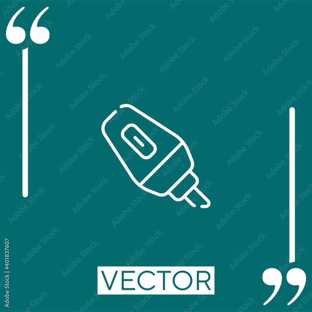 Poster marker vector icon linear icon. editable stroked line