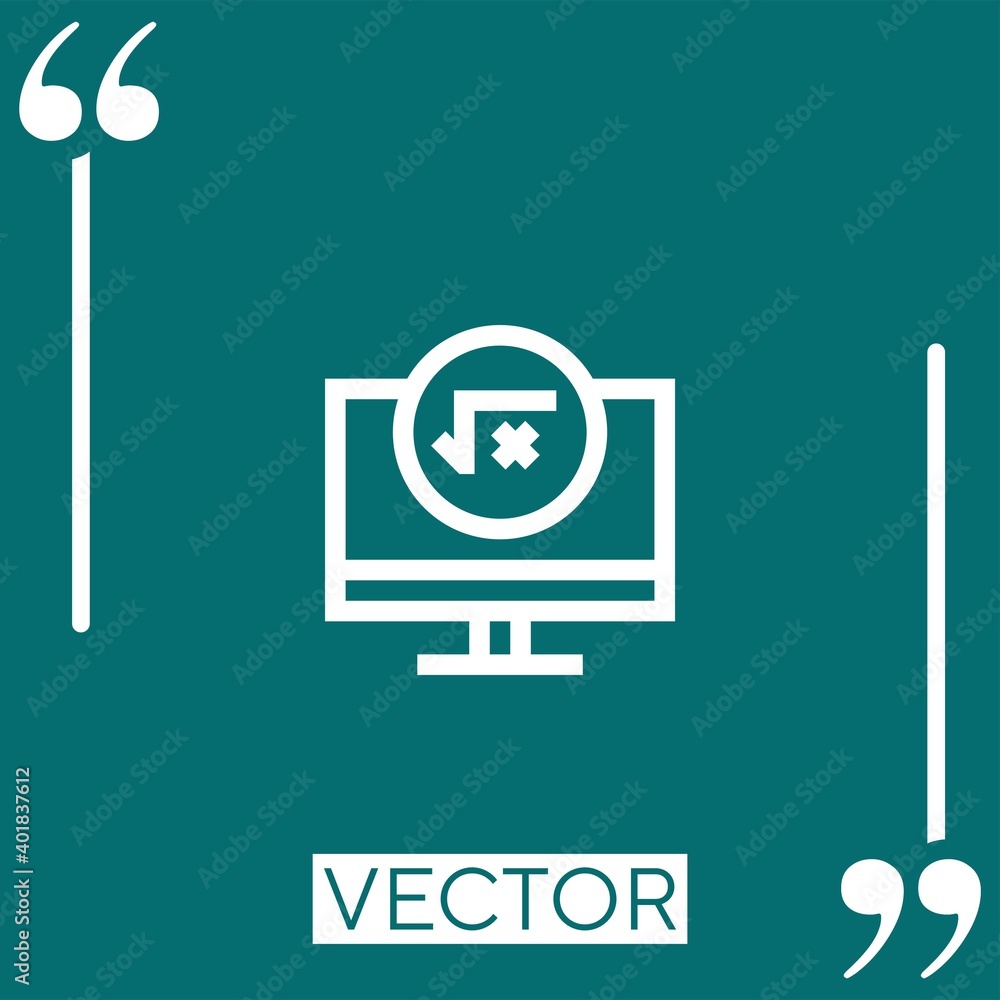 Poster maths vector icon linear icon. editable stroked line