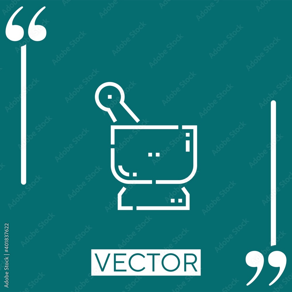 Poster mortar vector icon linear icon. editable stroked line