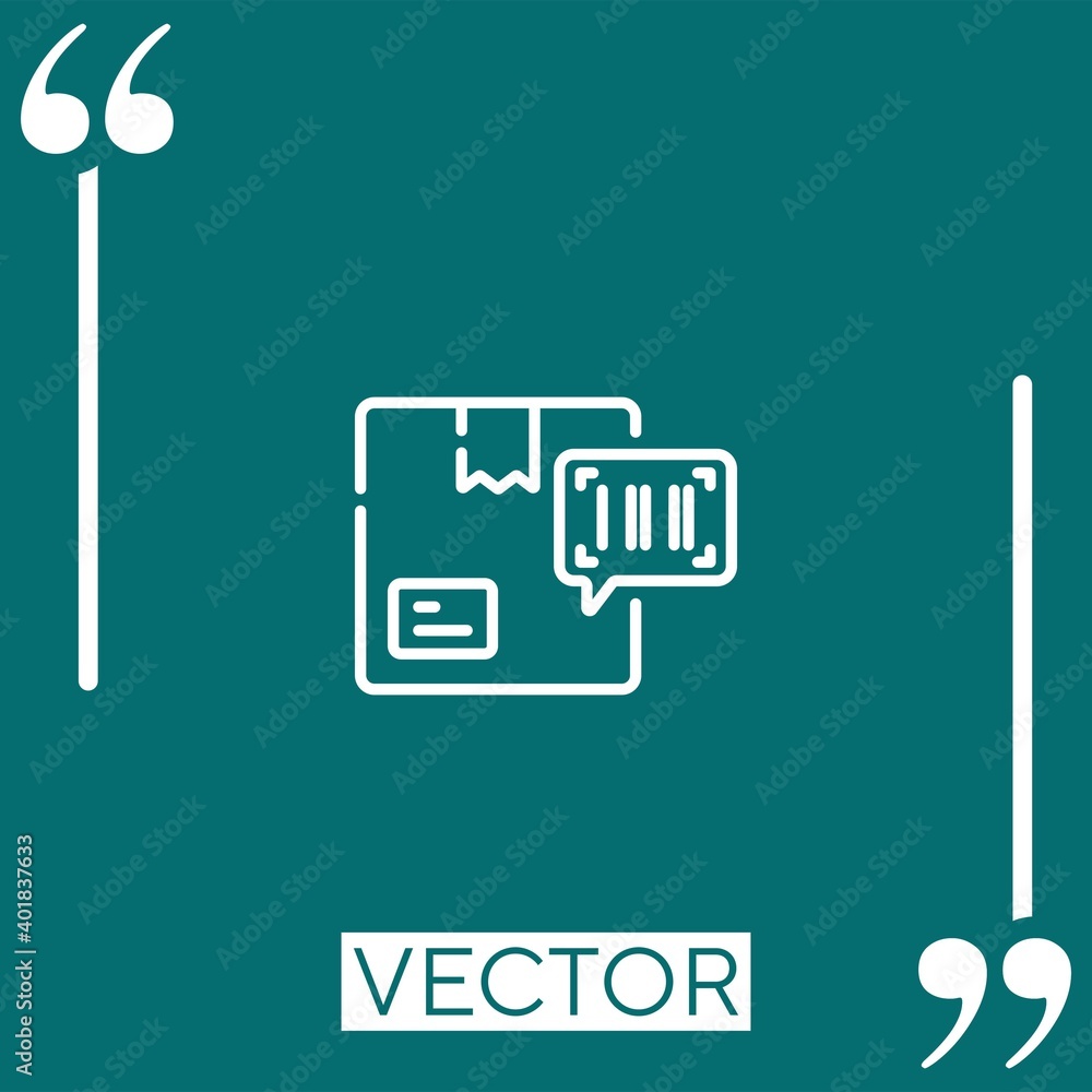 Poster package vector icon linear icon. editable stroked line
