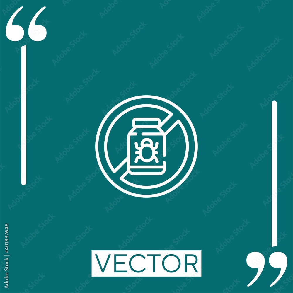 Poster pesticide vector icon linear icon. editable stroked line