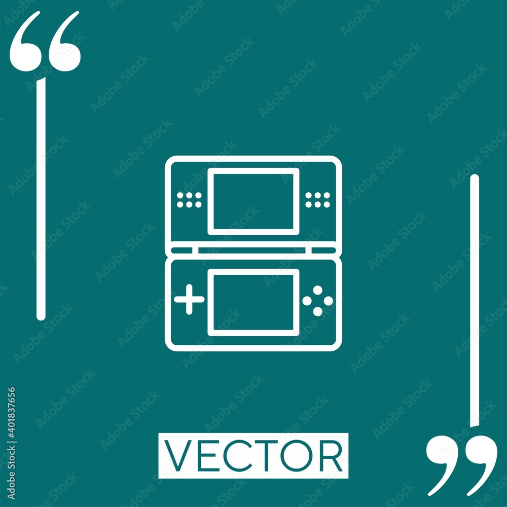 Poster portable vector icon linear icon. editable stroked line
