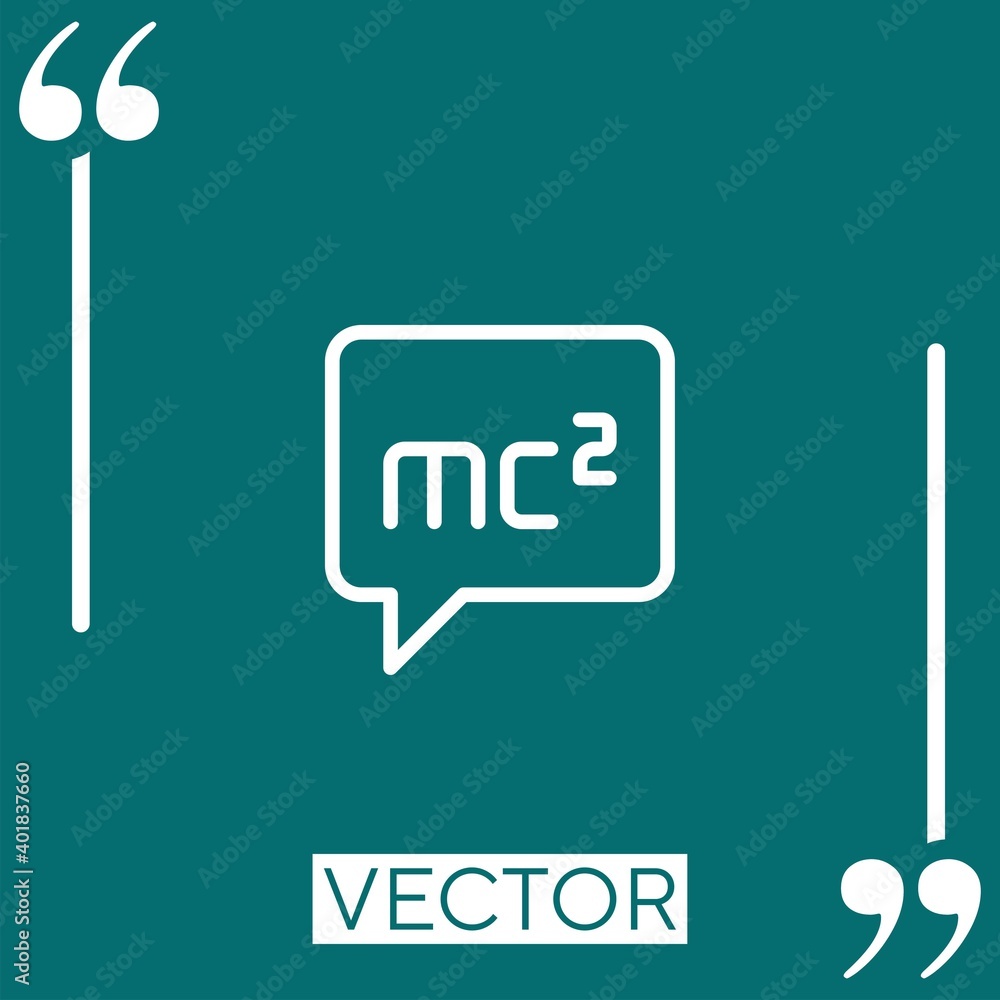 Poster relativity vector icon linear icon. editable stroked line