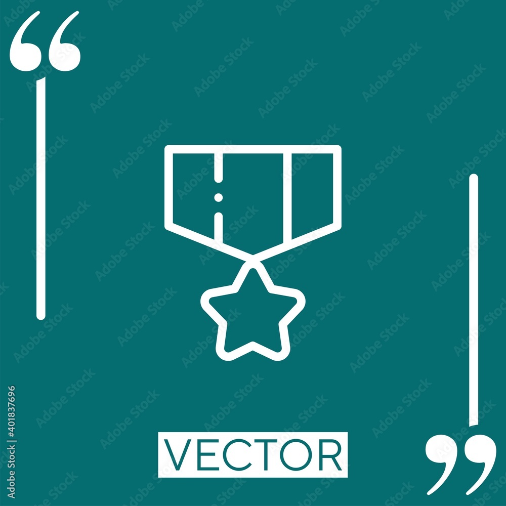 Poster star vector icon linear icon. editable stroked line