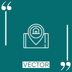 Obraz premium location vector icon Linear icon. Editable stroked line