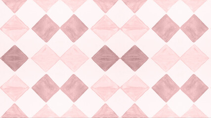 Seamless pink rosé white vintage retro rue diamond tiles wall texture background