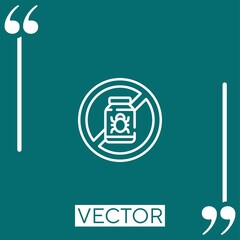 pesticide vector icon Linear icon. Editable stroked line