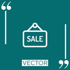 sale vector icon Linear icon. Editable stroked line