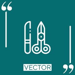 scalpel vector icon Linear icon. Editable stroked line