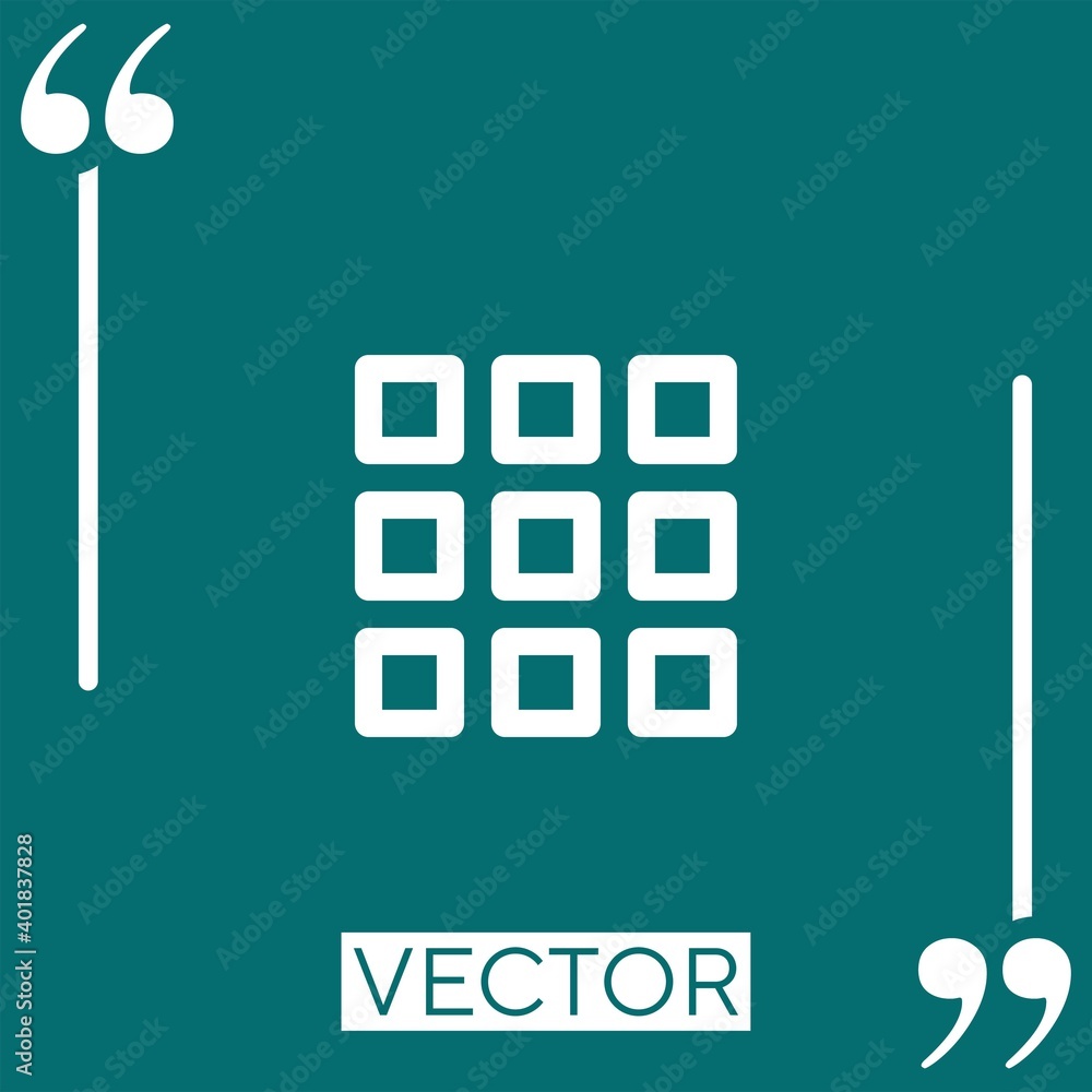 Poster apps vector icon linear icon. editable stroked line
