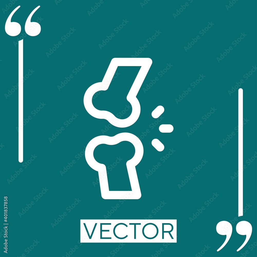 Poster broken bone vector icon linear icon. editable stroked line