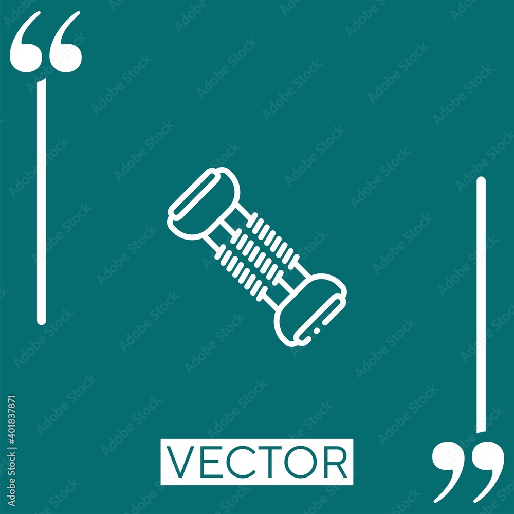 Poster chest expander vector icon linear icon. editable stroked line