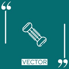 chest expander vector icon Linear icon. Editable stroked line