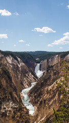 Fototapeta na wymiar grand canyon of yellowstone with waterfall