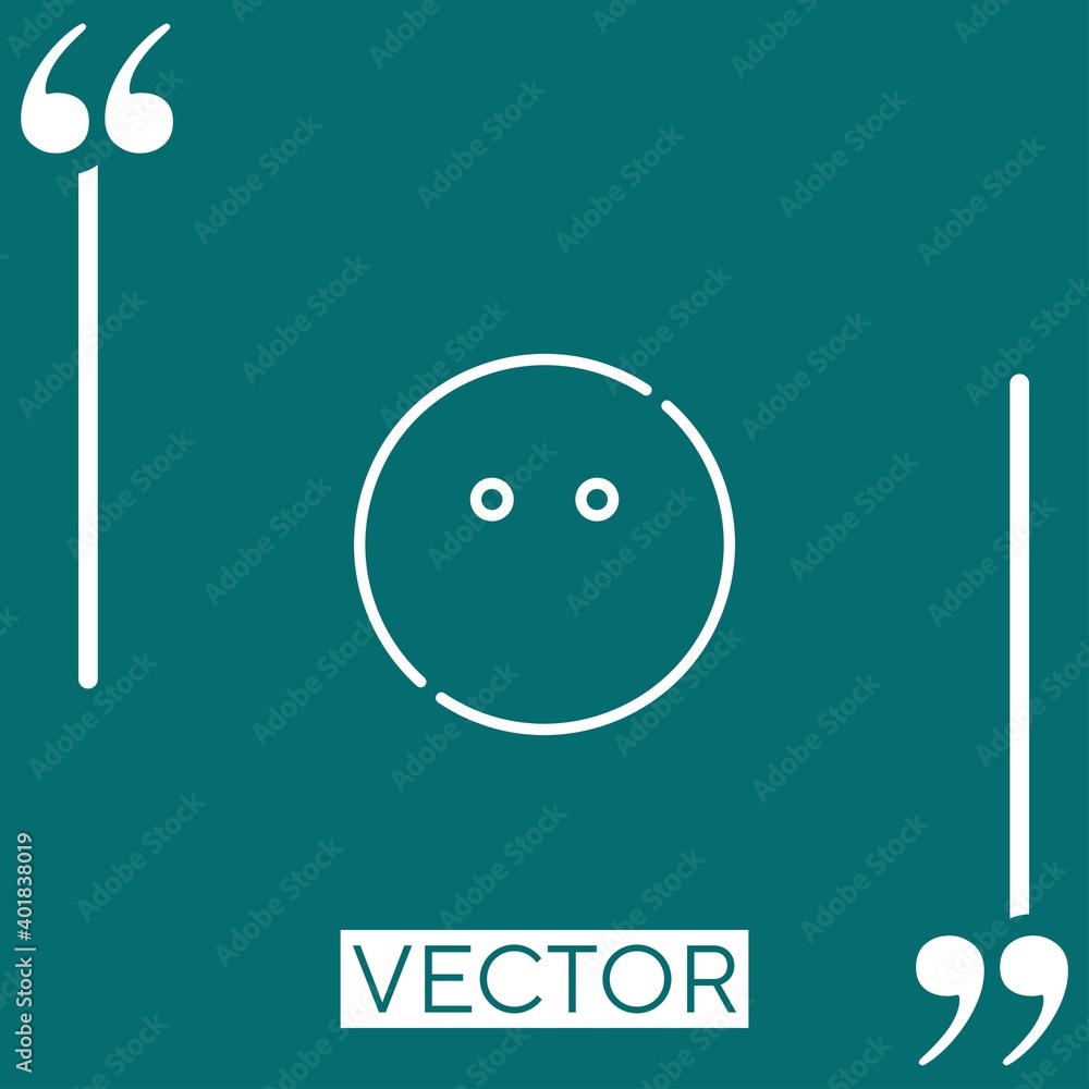 Poster muted vector icon linear icon. editable stroked line