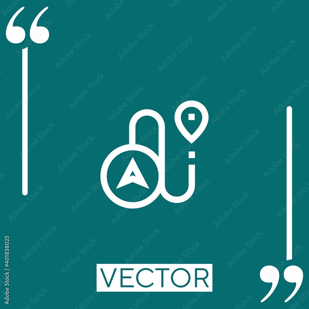 Poster navigation vector icon linear icon. editable stroked line