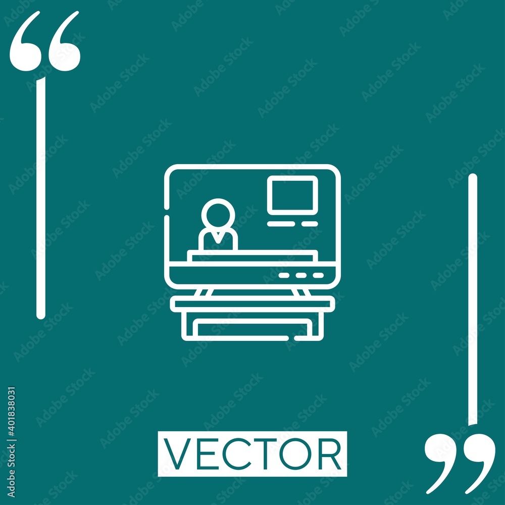 Poster news report vector icon linear icon. editable stroked line