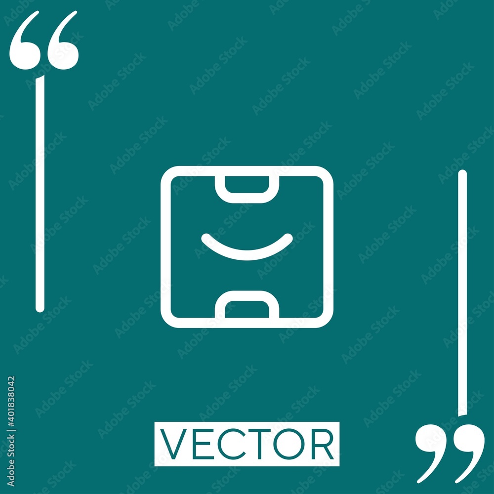 Poster package vector icon linear icon. editable stroked line
