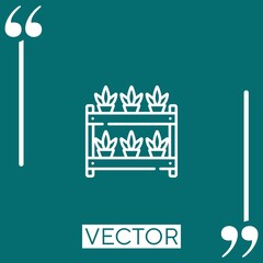plant vector icon Linear icon. Editable stroked line