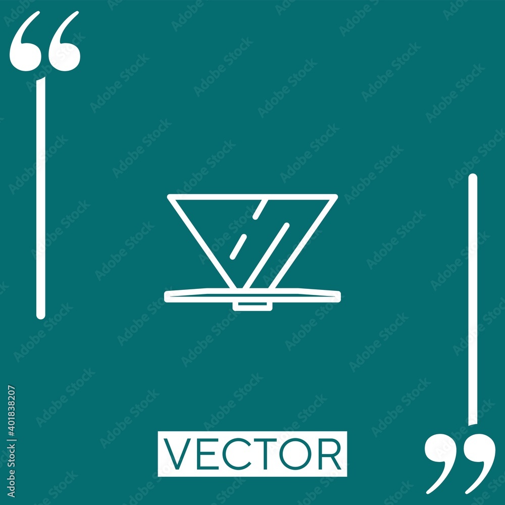 Poster dripper vector icon linear icon. editable stroked line