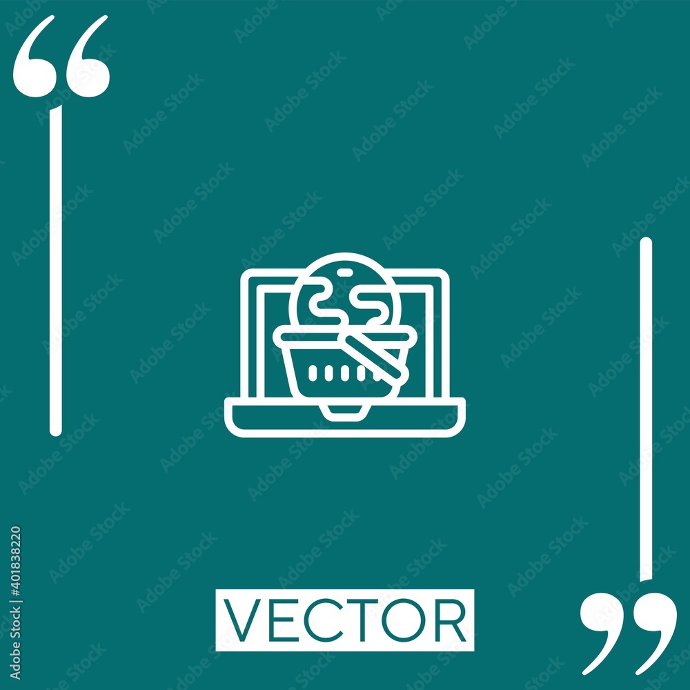 Poster ecommerce vector icon linear icon. editable stroked line