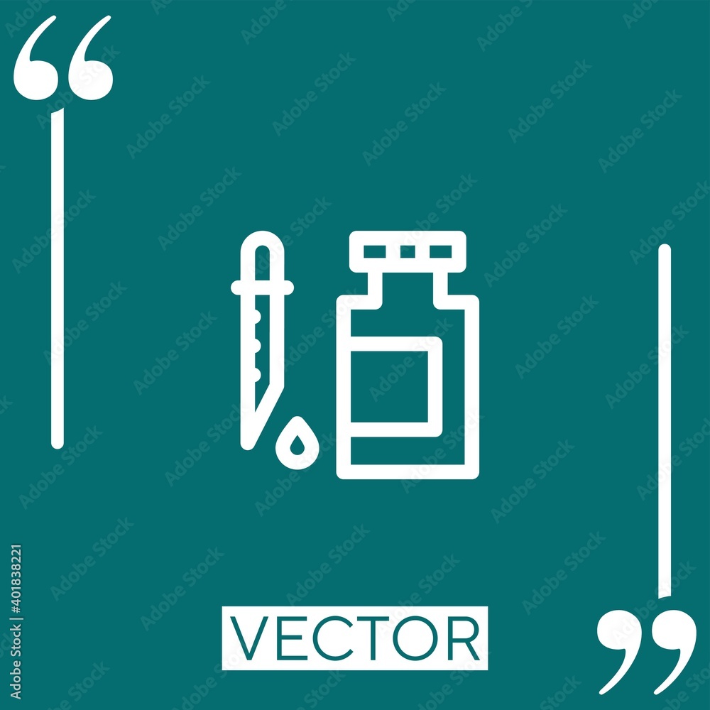 Poster eyedropper vector icon linear icon. editable stroked line
