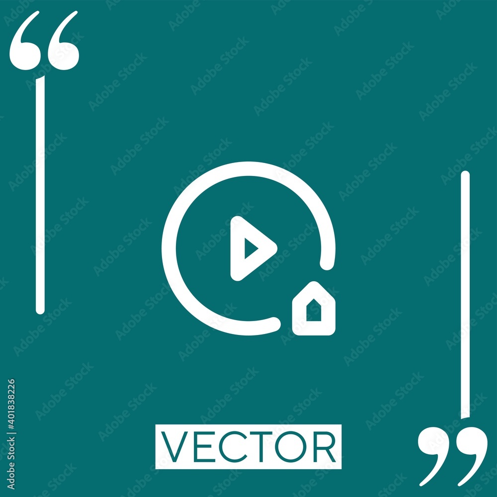 Poster favorite vector icon linear icon. editable stroked line