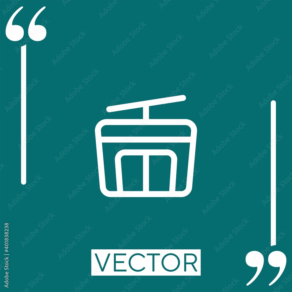 Aufkleber funicular vector icon linear icon. editable stroked line