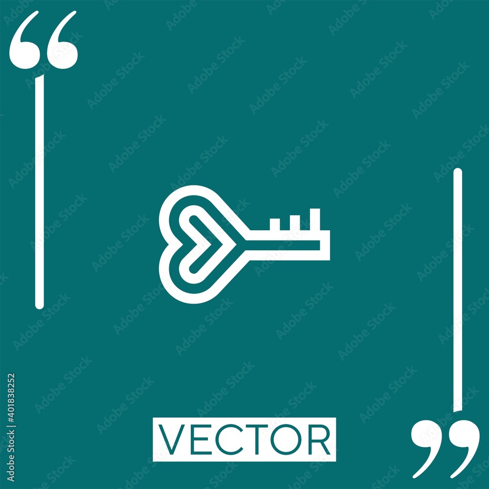 Poster heart vector icon linear icon. editable stroked line