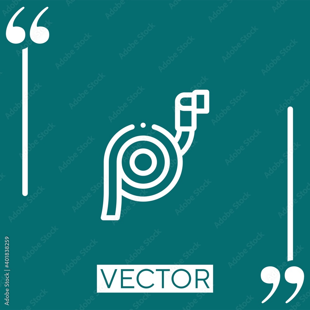 Poster hose vector icon linear icon. editable stroked line