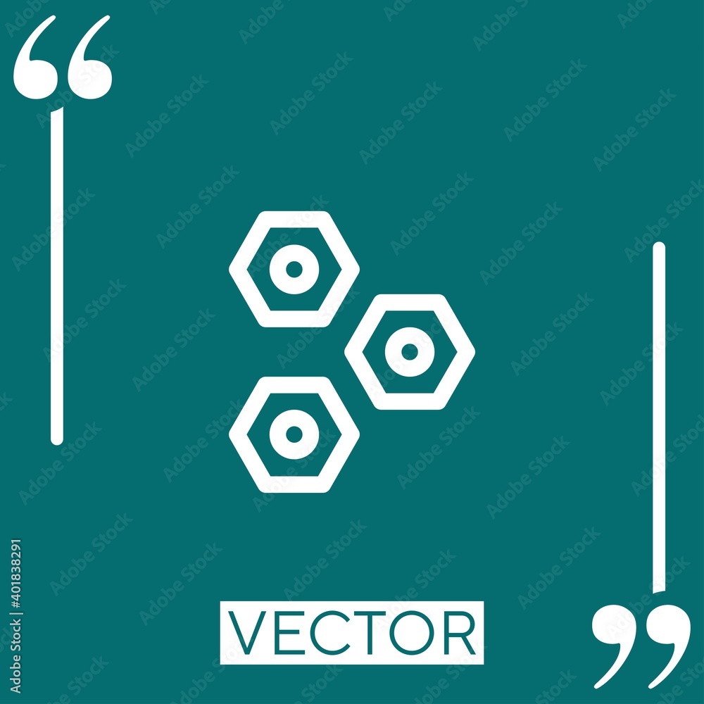 Poster nuts vector icon linear icon. editable stroked line