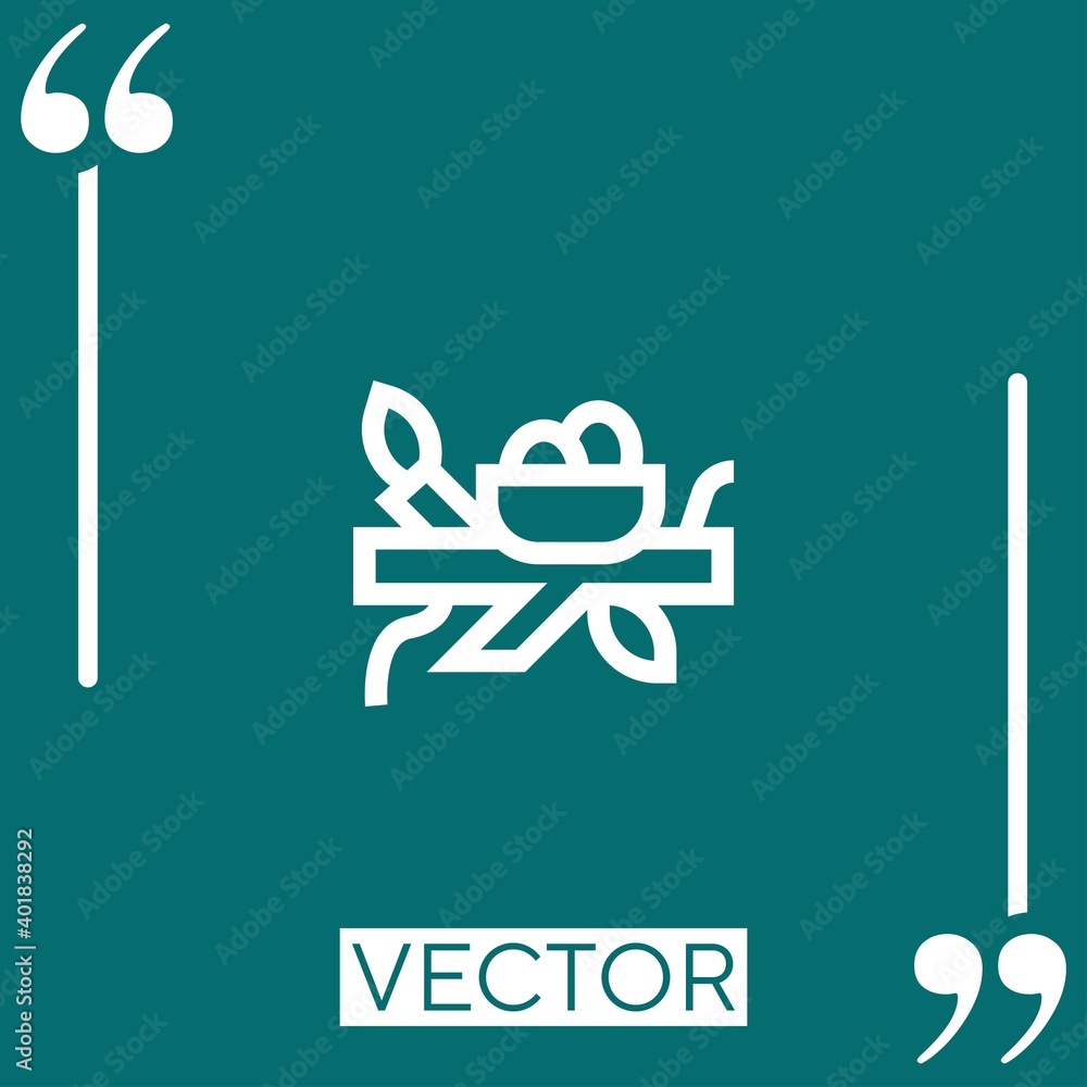 Poster nest vector icon linear icon. editable stroked line
