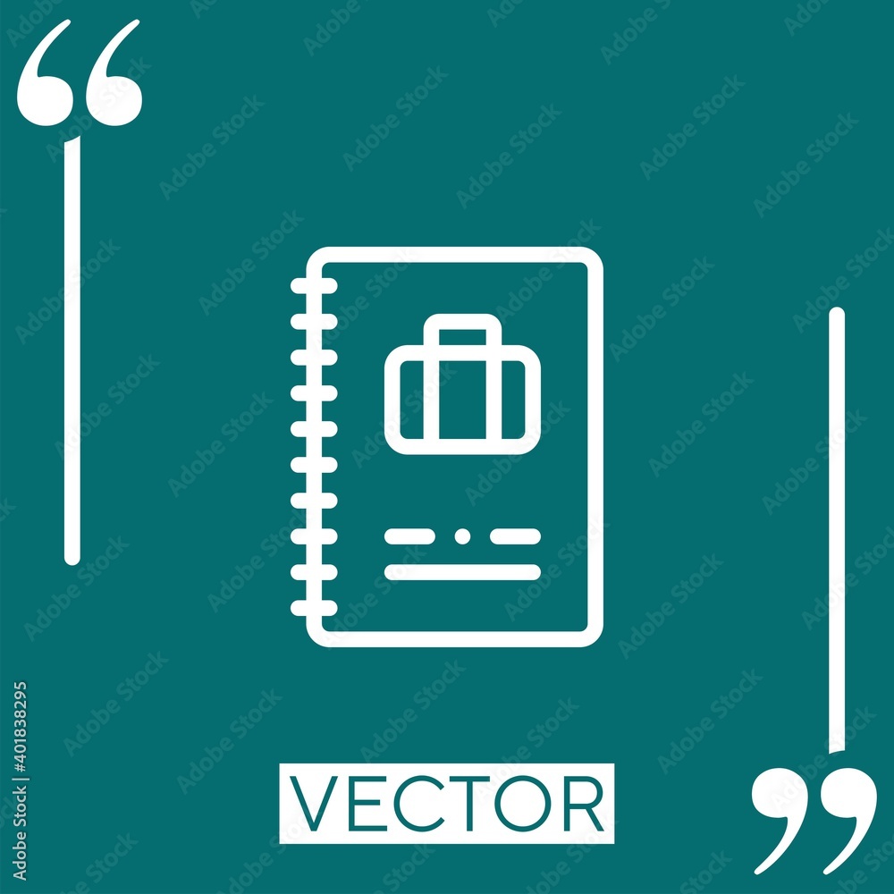 Poster notes vector icon linear icon. editable stroked line