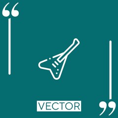 electric guitar vector icon Linear icon. Editable stroked line