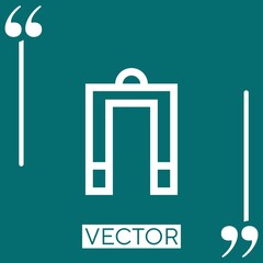 metal detector vector icon Linear icon. Editable stroked line