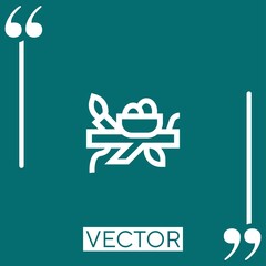 nest vector icon Linear icon. Editable stroked line