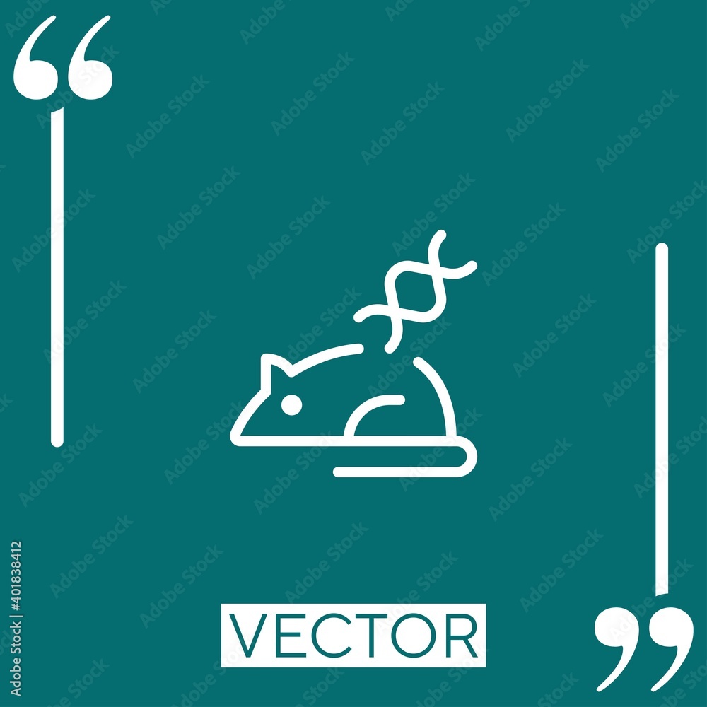 Poster dna vector icon linear icon. editable stroked line