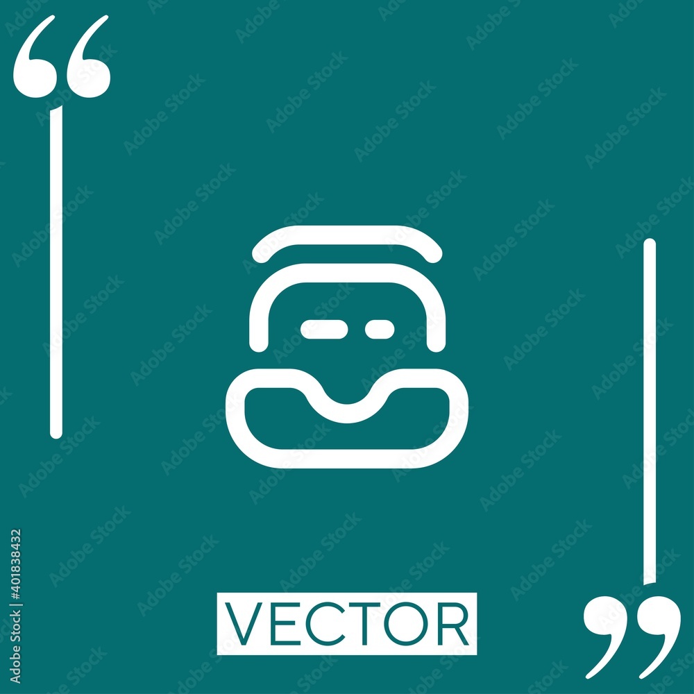 Poster document vector icon linear icon. editable stroked line