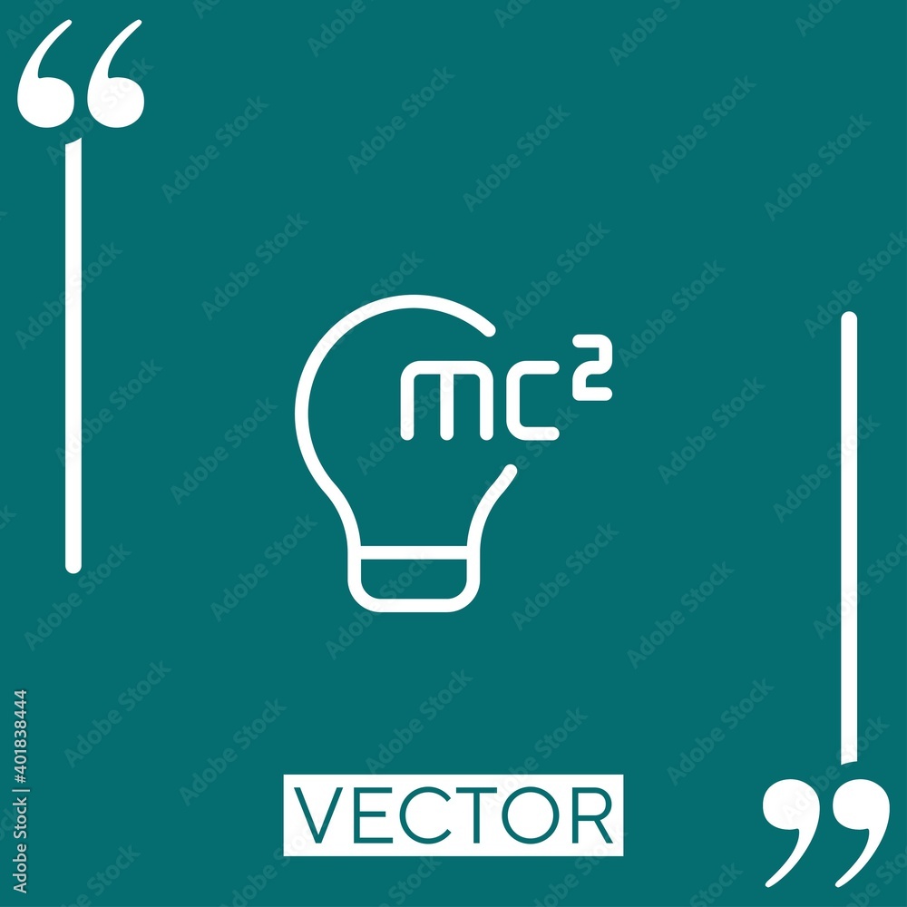 Poster idea vector icon linear icon. editable stroked line