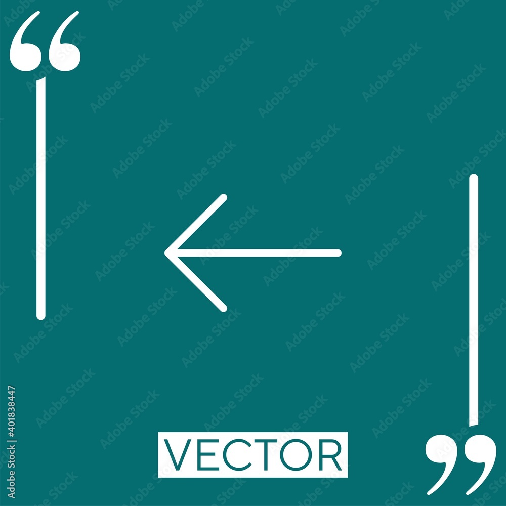 Poster left vector icon linear icon. editable stroked line