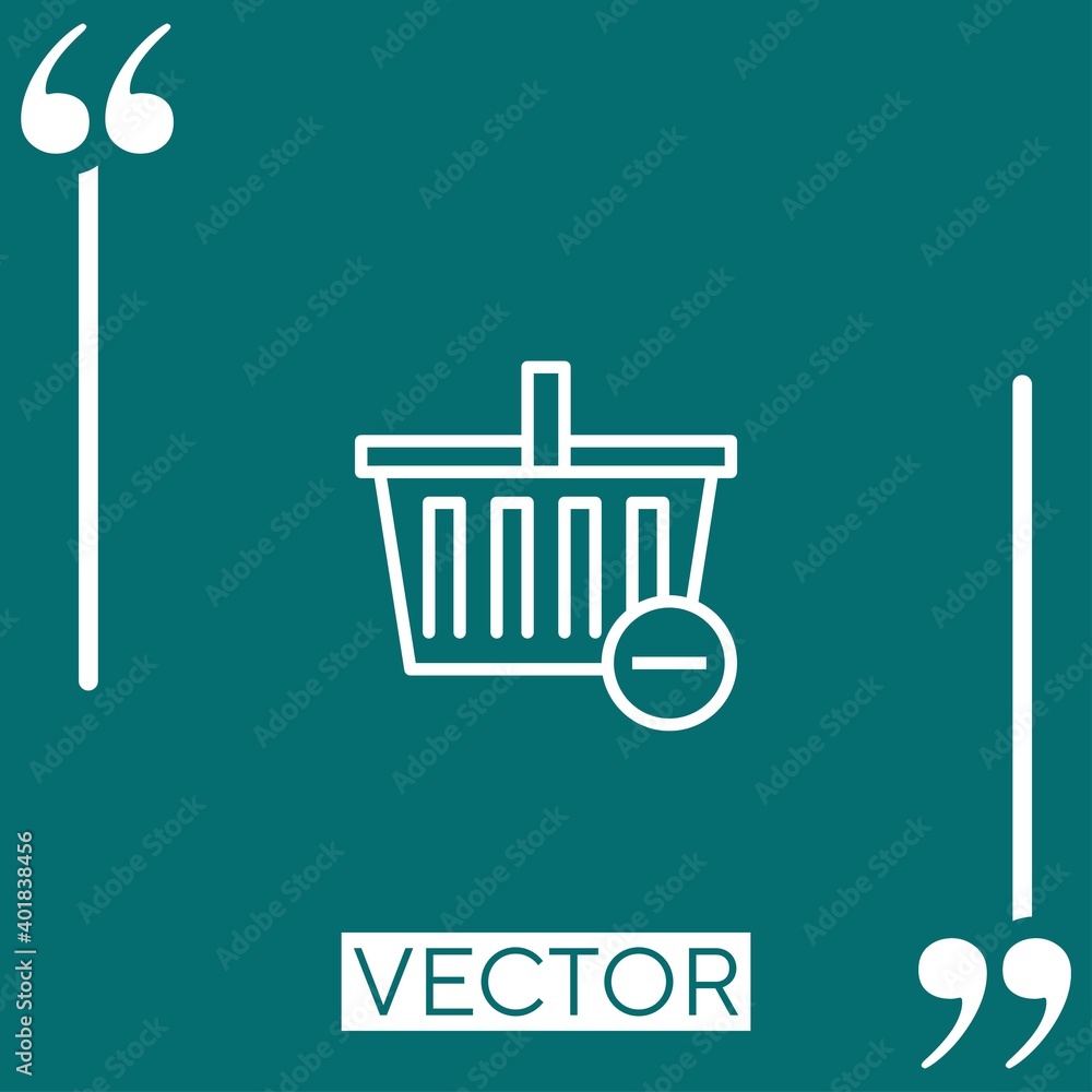 Poster basket vector icon linear icon. editable stroked line