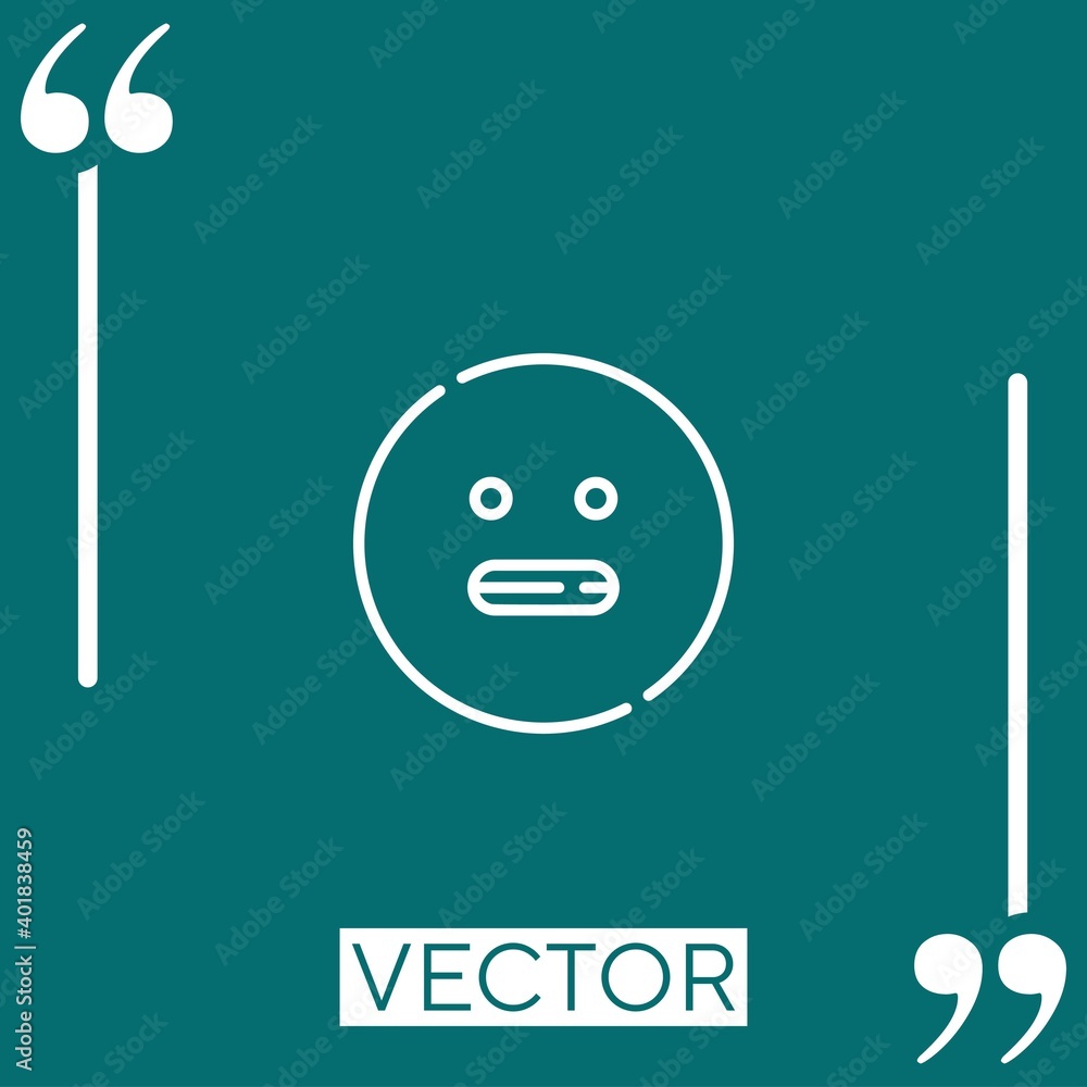 Poster grinning vector icon linear icon. editable stroked line